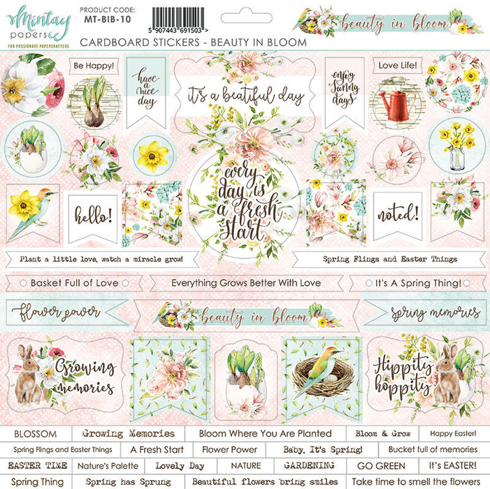 Mintay Beauty In Bloom 12" x 12" Cardstock Sticker