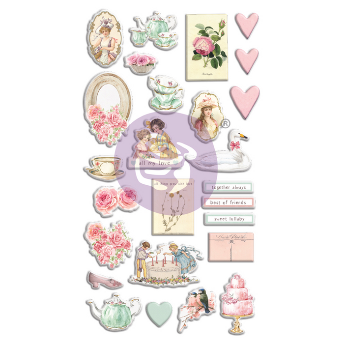 Prima Marketing With Love Collection Puffy Sticker 26pc