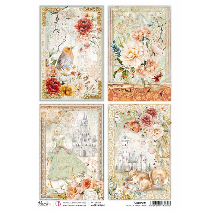 Ciao Bella Reign Of Grace A4 Rice Paper Cards