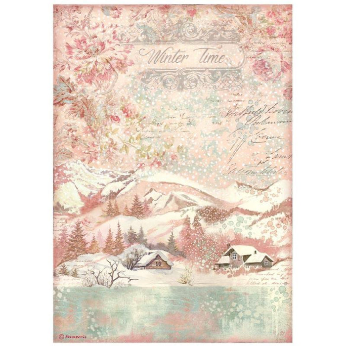 Stamperia Sweet Winter A4 Rice Paper Winter Time